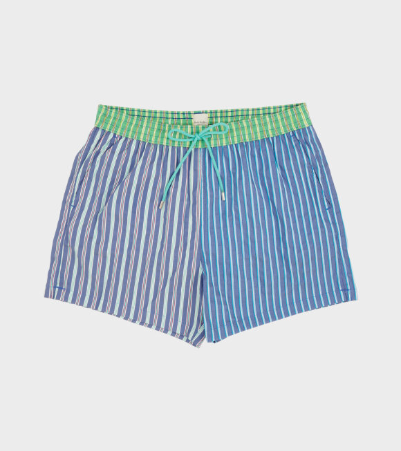 Paul Smith - Mix Stripes Swim Shorts Multi Blue/Green