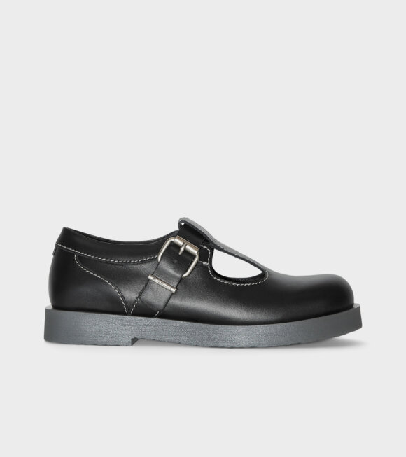 Acne Studios - Berylab M Leather Buckle Shoes Black