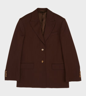 Single Breasted Suit Blazer Chestnut Brown