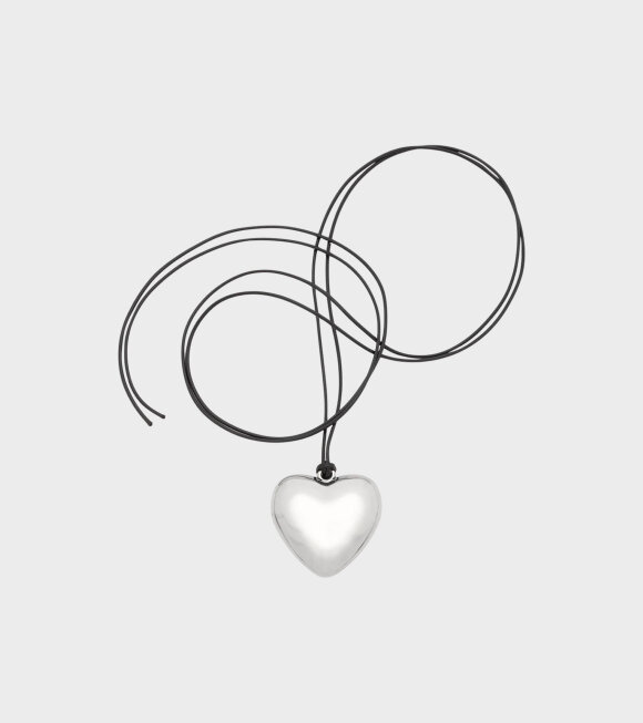 The Good Statement - Spirit Necklace Small Heart Silver/Black