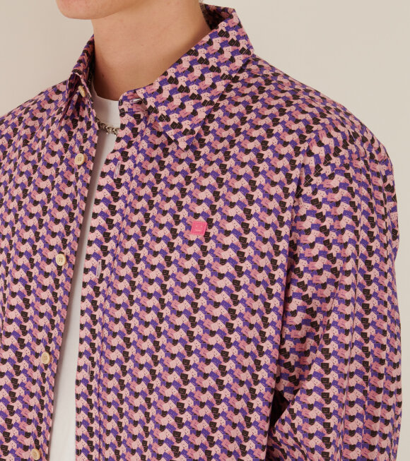 Acne Studios - Face Print Shirt Purple/Pink