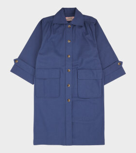 Anna Coat French Blue Canvas