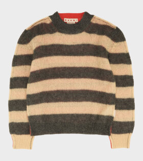 Striped Duo Knit Grey/Coral