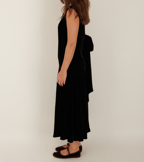 Caro Editions - Sonya Dress Black Silk Velvet