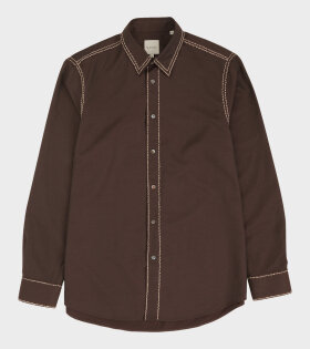 Embroidered Shirt Brown
