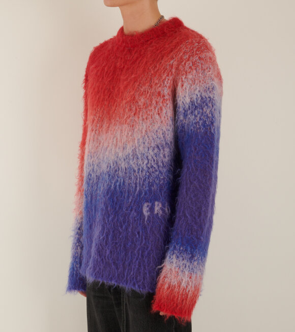 ERL - Relaxed Mohair Knit Red/White/Blue