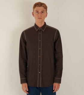Embroidered Shirt Brown