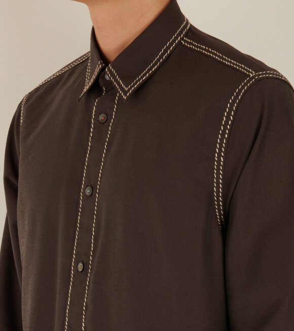 Paul Smith - Embroidered Shirt Brown