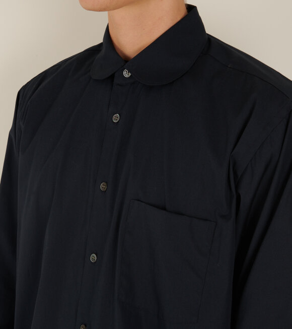 Comme des Garcons Shirt - Relaxed Round Collar Shirt Navy