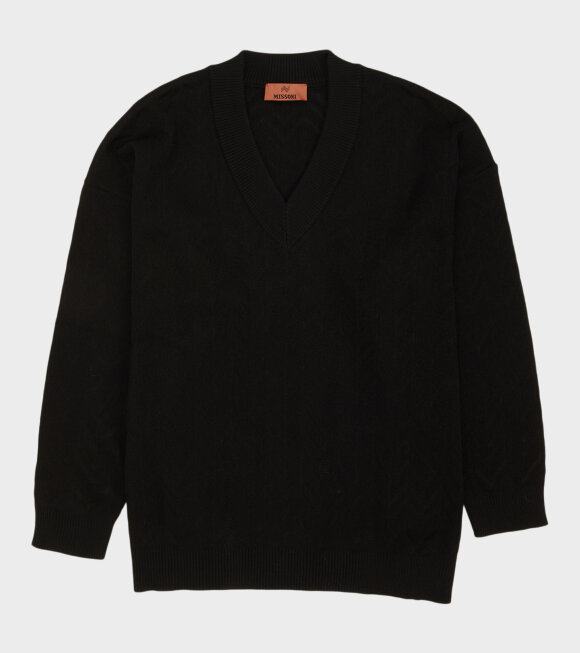 Missoni - Zig Zag V-neck Sweater Black
