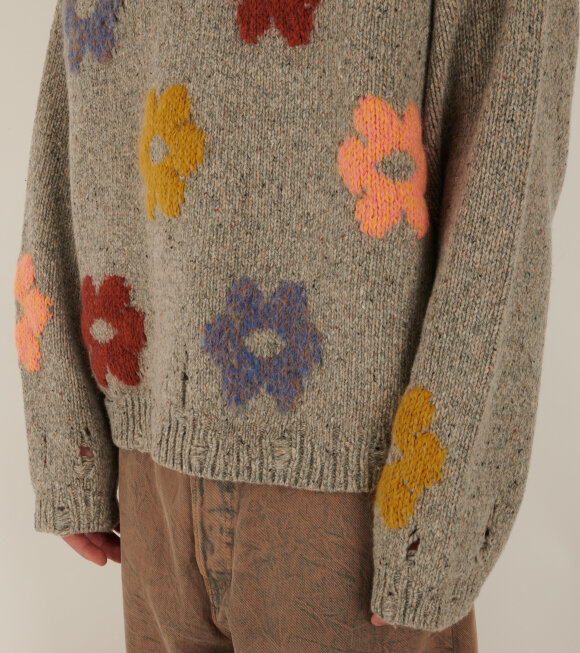 Acne Studios - Flower Knit Grey Melange