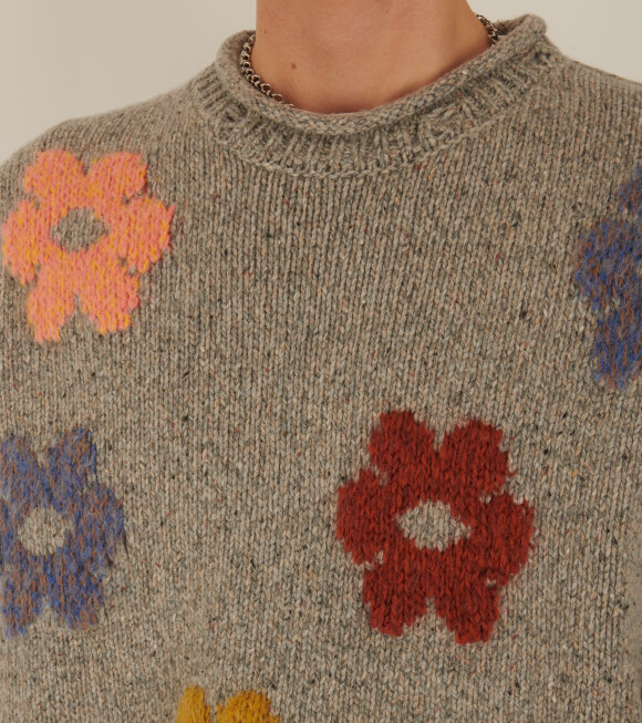 Acne Studios - Flower Knit Grey Melange
