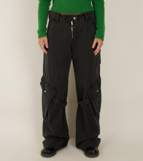 Cargo Trousers Washed Black