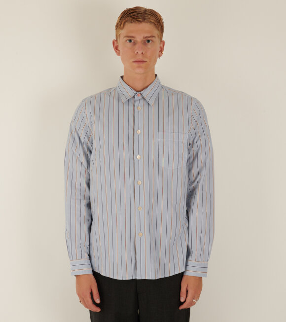 Paul Smith - Classic Striped Shirt Blue/Brown