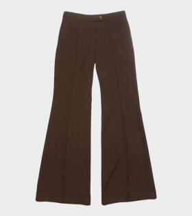 Tailored Flared Trousers Chestnut Brown