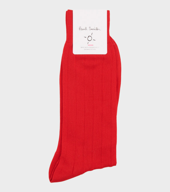 Paul Smith - Plain Rib Socks Red