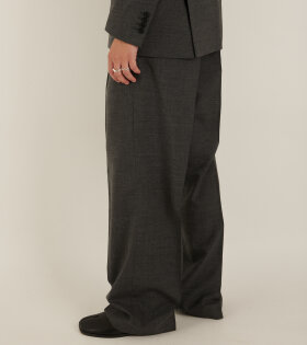 Wide Pleated Trousers Antracite