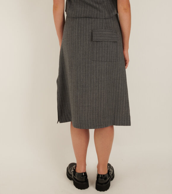 Saks Potts - Nicoline Skirt Grey Pinstripe