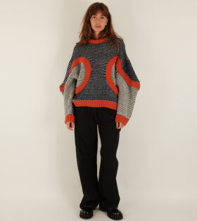 Tomato Knit Sweater Navy/Orange