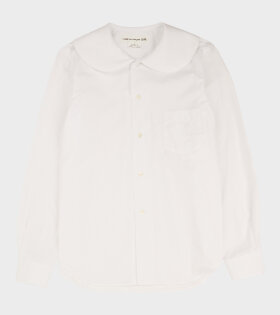 Round Collar Shirt White