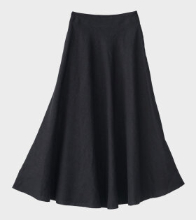 Linen Sun Skirt Black