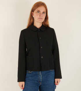 Wool Blazer Jacket Black