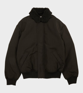 Shearling Collar Jacket Black