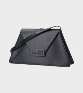 Medium Numbers Leather Bag Black