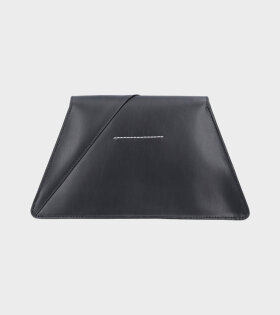 Medium Numbers Leather Bag Black