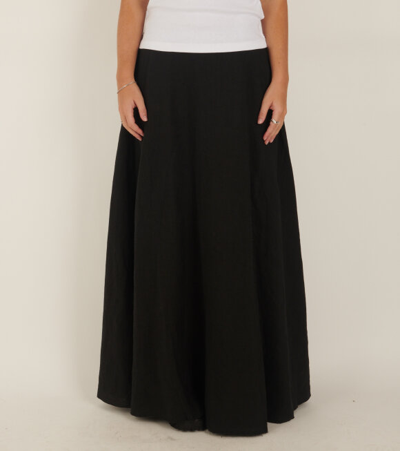 AF Agger - Linen Sun Skirt Black