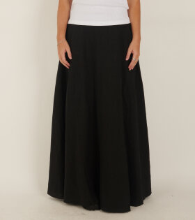 Linen Sun Skirt Black