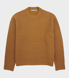 Wool Blend Knit Camel Brown