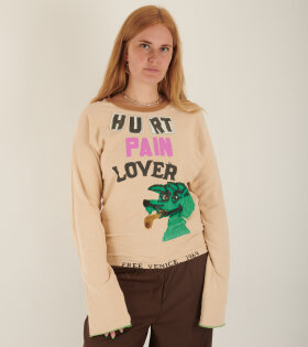 Reversible Hurt Lover L/S T-shirt Beige