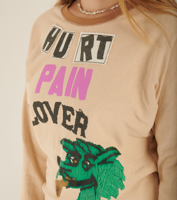 ERL - Reversible Hurt Lover L/S T-shirt Beige