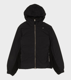 Padded Nylon Fleece Jacket Black
