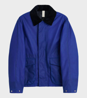 Waxed Short Jacket Blue