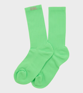 Logo Socks Neon Green