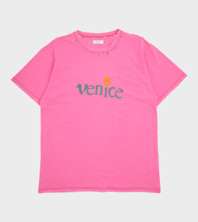 Distressed Venice T-shirt Pink