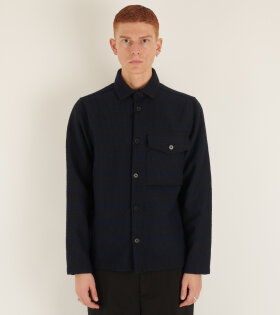 Wool Overshirt Black/Navy