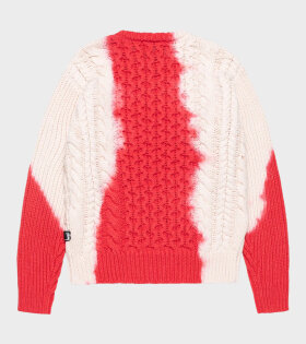 Tie Dye Fisherman Sweater Red