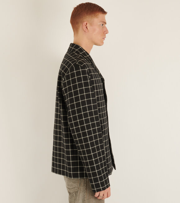 Marni - Checkered Wool Blazer Black